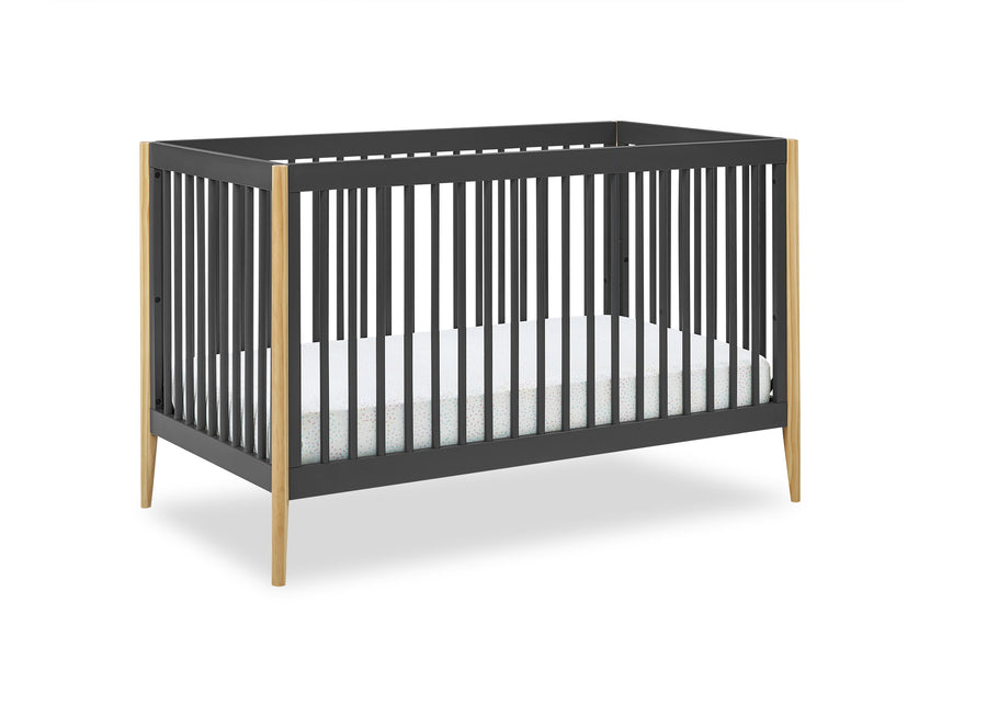 Charcoal Grey with Natural (1410) 10-Casey 6-in-1 Convertible Crib