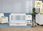 Bianca White (130) 32-Maya 5-in-1 Convertible Crib and Changer with Storage