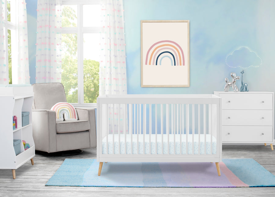 Bianca White with Natural (123) 17-Jordan 4-in-1 Convertible Crib