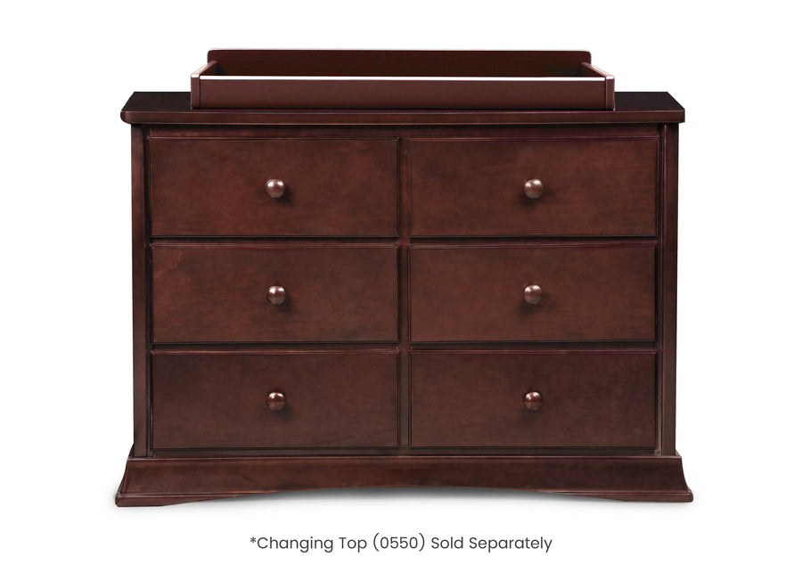 Black Cherry Espresso (607) 5-Bentley 6 Drawer Dresser with Interlocking Drawers