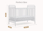 White (1309) 6-Darcy 4-in-1 Convertible Metal Crib