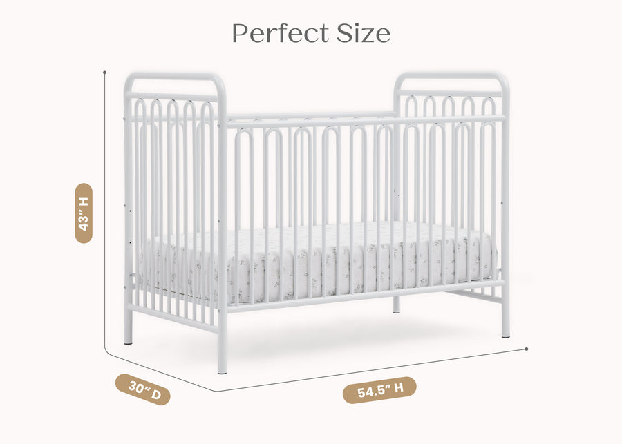 White (1309) 6-Darcy 4-in-1 Convertible Metal Crib