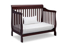 Wooden crib with white mattress and pillow on a white background 51-Canton 4-in-1 Crib