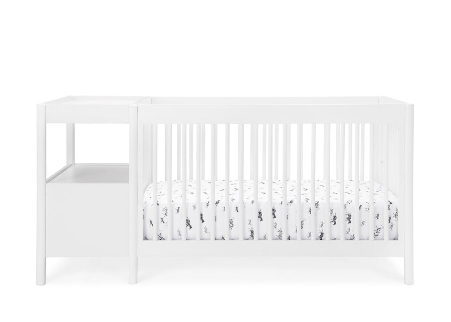 Bianca White (130) 20-Zoe 5-in-1 Convertible Crib and Changer