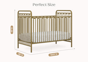 Melted Bronze (1362) 16-Darcy 4-in-1 Convertible Metal Crib