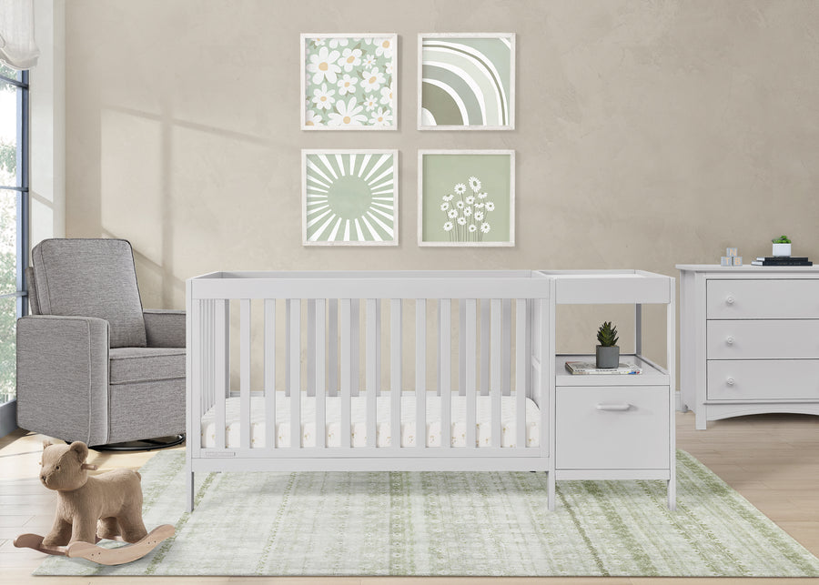 Moonstruck Grey (1351) 17-Alice 5-in-1 Convertible Crib and Changer