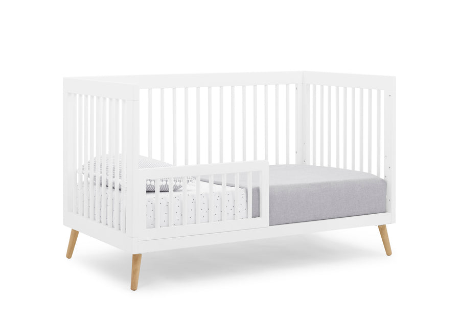 Bianca White with Natural (123) 27-Jordan 4-in-1 Convertible Crib
