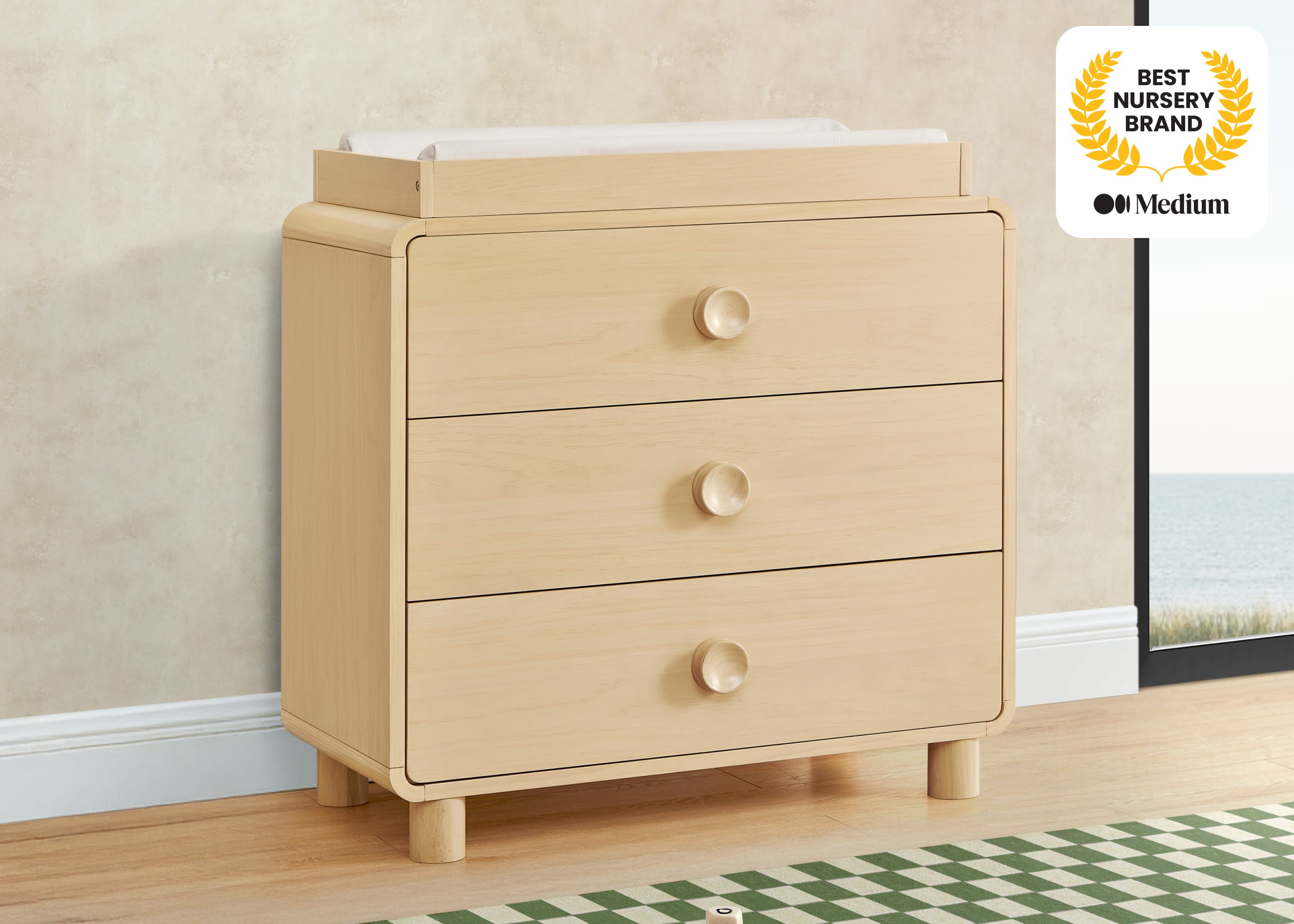 Ari 3 Drawer Dresser with Changing Top