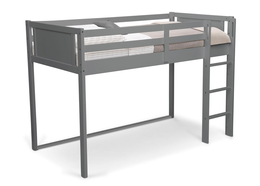 DCB: Cool Grey (1216) 2-Twin Loft Bed with Guardrail and Ladder