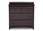 Dark Chocolate (207) 8-Emerson 3 Drawer Dresser with Changing Top and Interlocking Drawers
