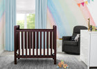Dark Chocolate (207) 1-Classic Mini Crib with 2.75-inch Mattress - Convertible to Twin Bed
