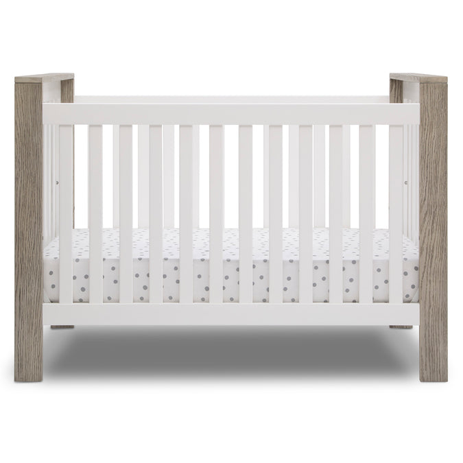 DCB: Bianca White with Textured Limestone (184) 22-Miles 4-in-1 Convertible Crib