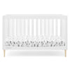 DCB: Bianca White with Natural (123) 31-Austin Acrylic 4-in-1 Convertible Crib