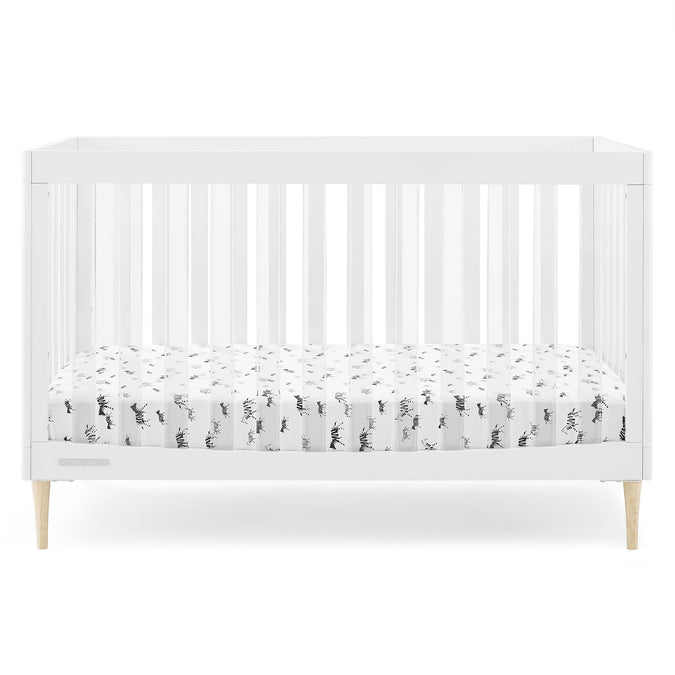 DCB: Bianca White with Natural (123) 31-Austin Acrylic 4-in-1 Convertible Crib