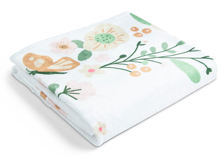 Floral (1287) 11-Milestone Baby Blanket