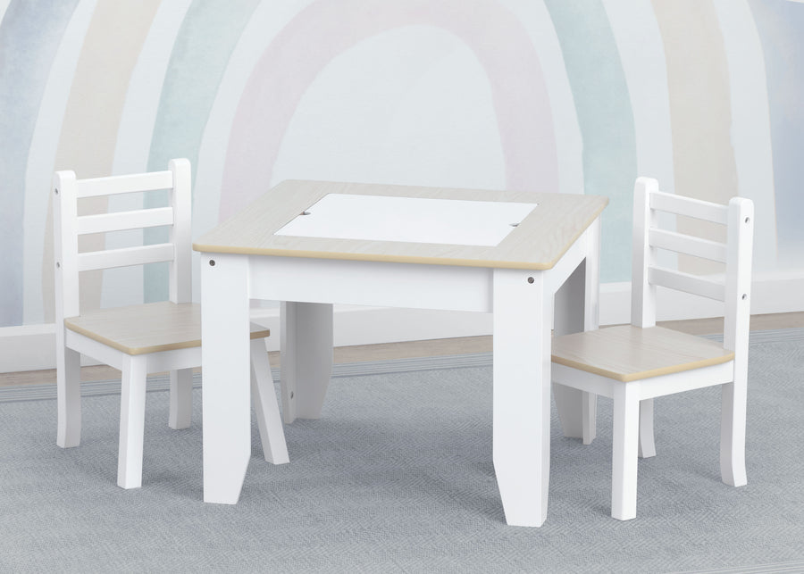 White and Natural (1189) 1-Chelsea Table and Chair Set