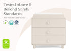 Soft Beige (1560) 21-Ari 3 Drawer Dresser with Changing Top