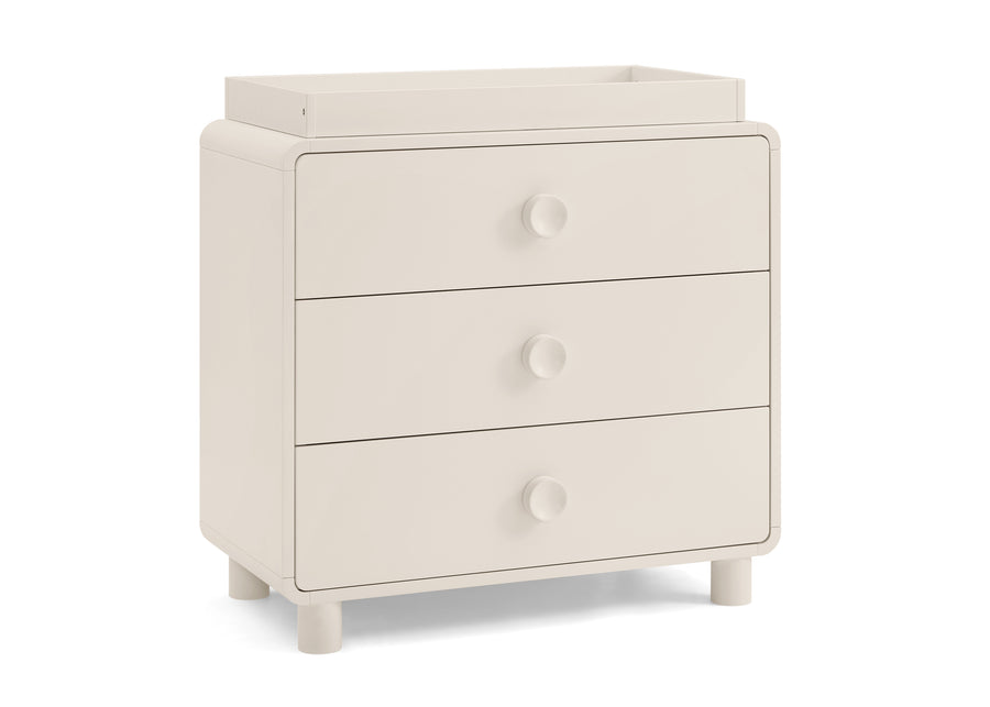 Soft Beige (1560) 23-Ari 3 Drawer Dresser with Changing Top