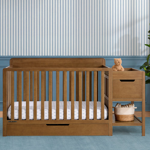 Maya 5-in-1 Convertible Crib and Changer with Storage