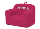Hot Pink (1293) 4-Personalized Cozee Sherpa Chair for Kids