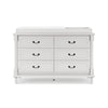DCB: Moonstruck Grey (1351) 28-Juliette 6 Drawer Dresser with Changing Top and Interlocking Drawers