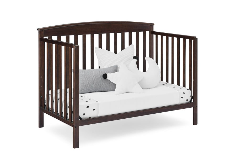 Walnut Espresso (1324) 46-Hanover 6-in-1 Convertible Baby Crib