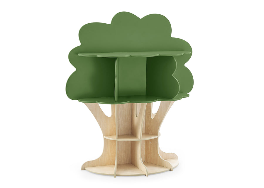 Natural with Green (790) 5-Tree Bookcase