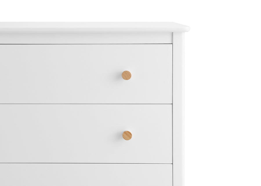 Bianca White with Natural (123) 4-Casey 3 Drawer Dresser