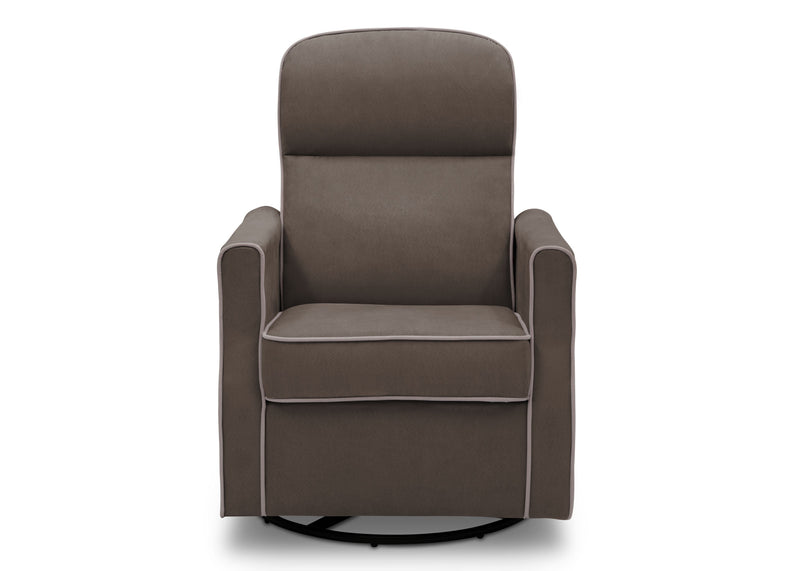 Gray armchair on a white background 6-Clair Slim Nursery Glider Swivel Rocker Chair
