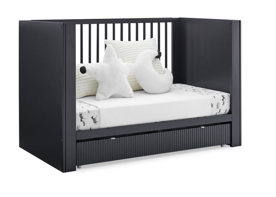 Midnight Grey (1360) 21-Cassie 4-in-1 Convertible Crib with Underdrawer