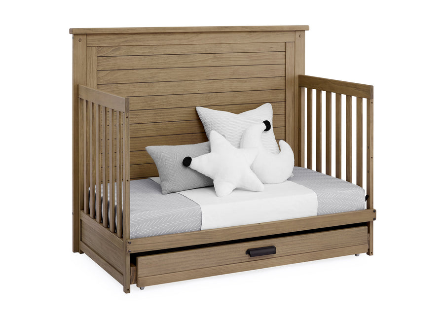 Rustic Acorn (1383) 5-Caden 6-in-1 Convertible Crib with Trundle Drawer