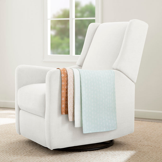 Neutral Boho (3406) 17-100% Cotton Muslin Baby Receiving Blankets - 4 Pack