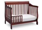 Wooden crib with a white mattress on a white background 62-Canton 4-in-1 Crib