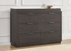 Rustic Grey (084) 13-Forever 6 Drawer Dresser with Interlocking Drawers - Naturals Collection