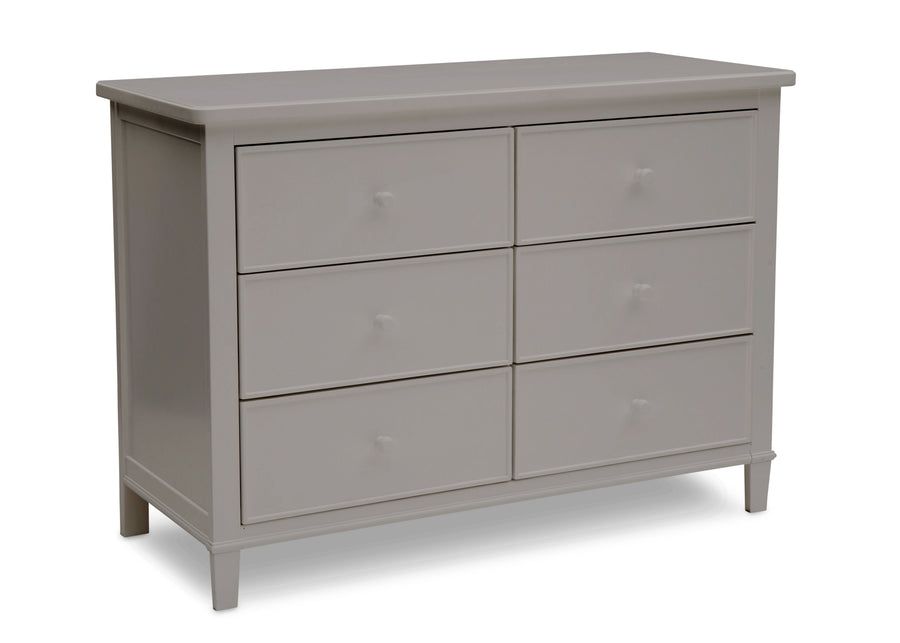Grey (026) 6-Haven 6 Drawer Dresser with Interlocking Drawers