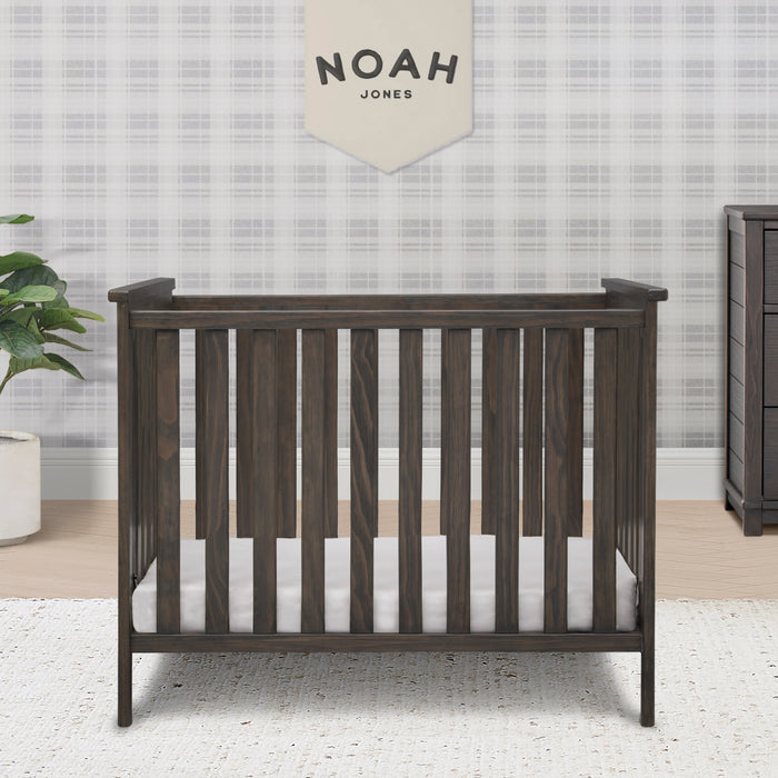 Rustic Grey (084) 1-Monterey Mini Crib with Mattress