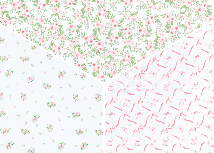 Pink Floral (3034) 16-Fitted Crib Sheets - 3 Pack