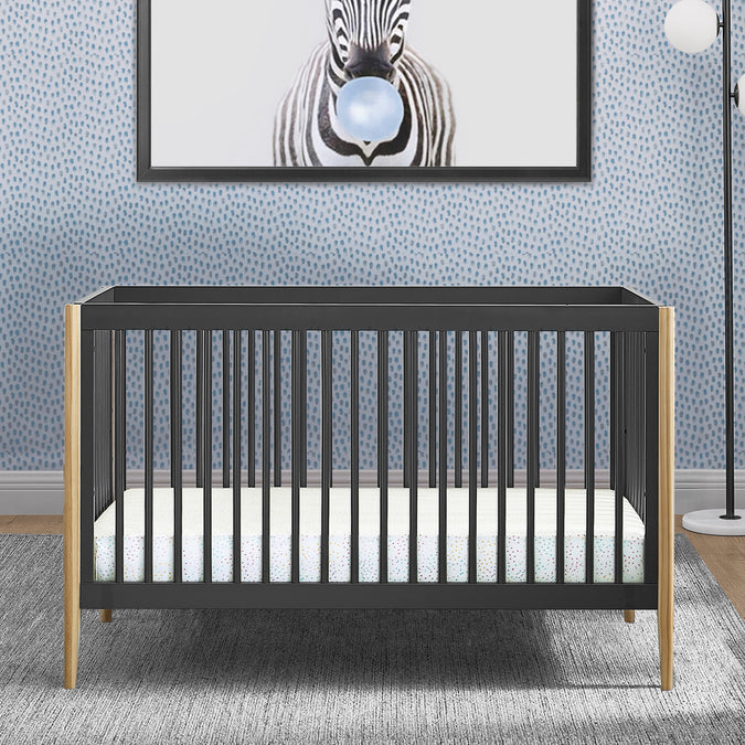 Charcoal Grey with Natural (1410) 18-Casey 6-in-1 Convertible Crib