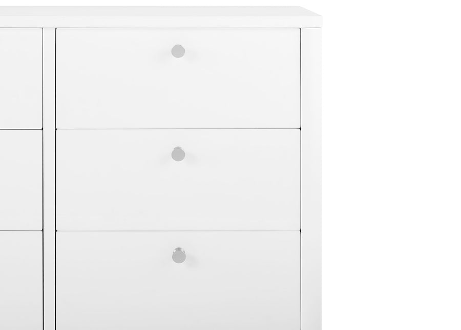 Bianca White (130) 28-Brooks 6 Drawer Dresser with Interlocking Drawers