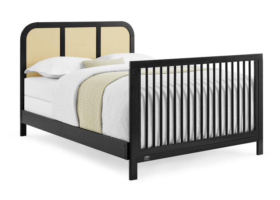 Ebony with Textured Almond (1507) 7-Theo 6-in-1 Convertible Crib