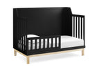 Black crib with white mattress on a white background 19-babyGap Oxford 6-in-1 Convertible Crib