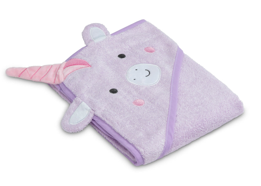 Light Purple Unicorn (1262) 3-Baby Hooded Bath Towel