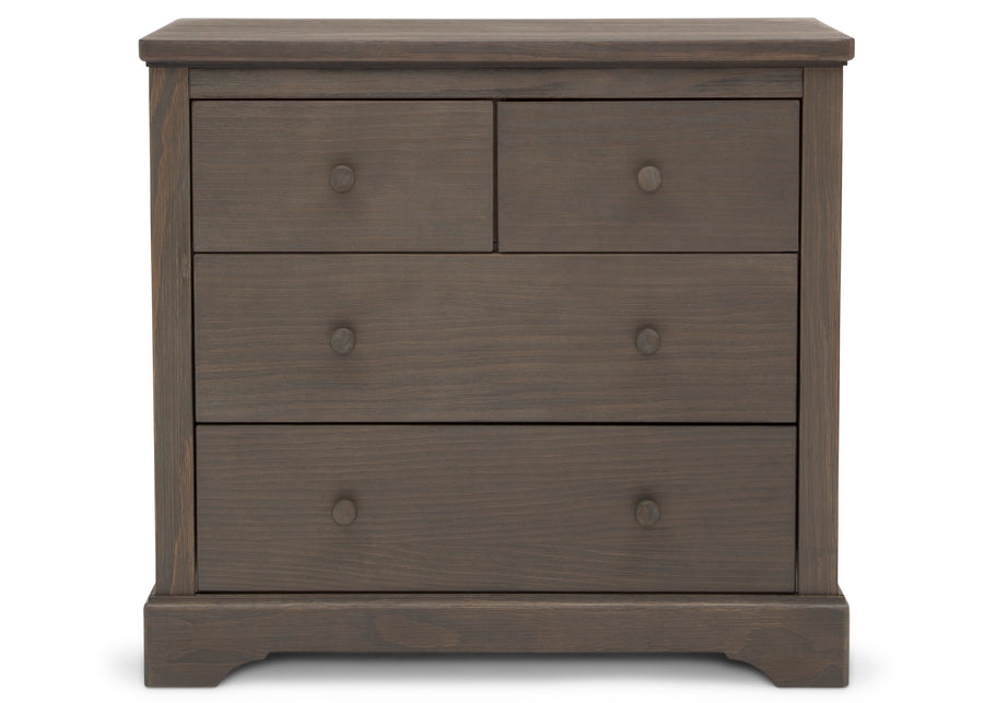 Rustic Grey (084) 2-Paloma 4 Drawer Dresser with Changing Top and Interlocking Drawers
