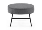Stone Grey with Black & Natural (1420) 5-Ella Ottoman with LiveSmart Evolve Fabric