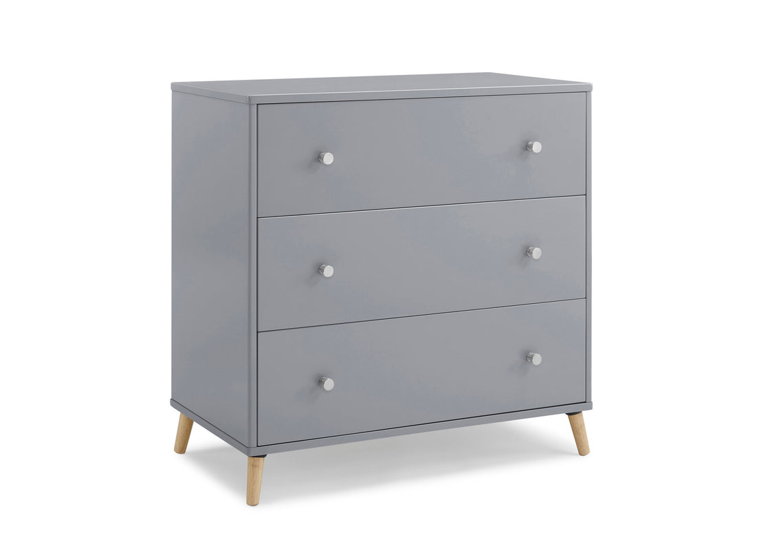delta children jordan 6 drawer dresser Jordan 3 Drawer Dresser with Interlocking Drawers, Grey with Natural (1359)