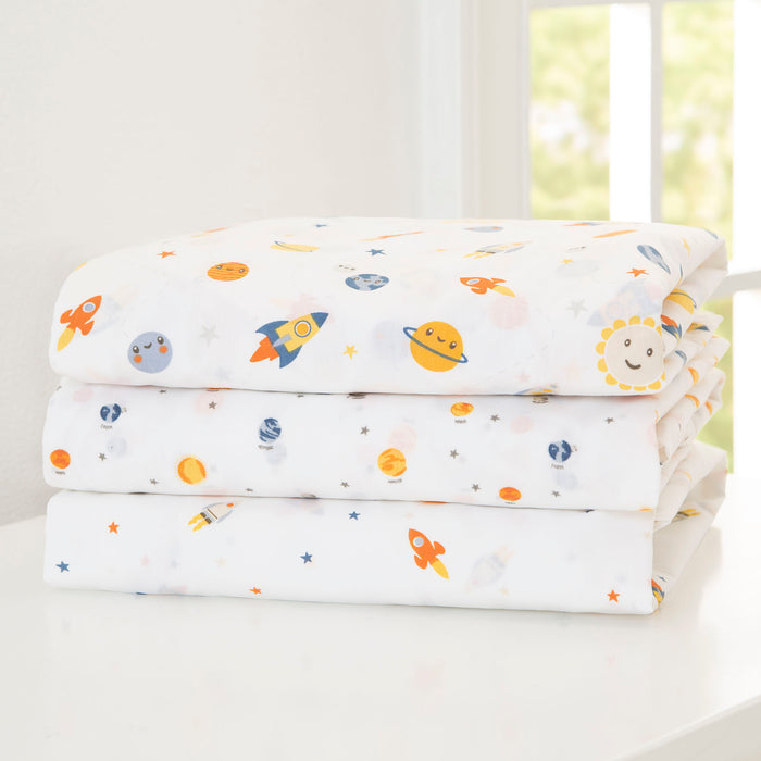 Space Exploration (3235) 1-Fitted Crib Sheets - 3 Pack