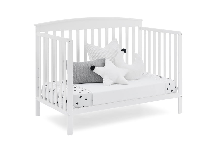Bianca White (130) 29-Hanover 6-in-1 Convertible Baby Crib