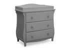 Grey (026) 3-Lancaster 3 Drawer Dresser with Changing Top and Interlocking Drawers