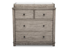 Rustic White (119) 7-Monterey 4 Drawer Dresser with Changing Top and Interlocking Drawers