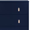 Navy with Natural (1481) 10-babyGap Legacy 3 Drawer Dresser with Leather Pulls and Interlocking Drawers